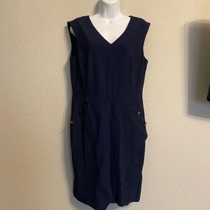 Antonio Melani blue sleeveless shift dress 10